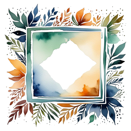 Earthy watercolor abstract boho element