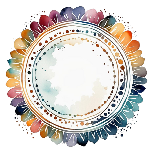 Modern watercolor boho clipart element