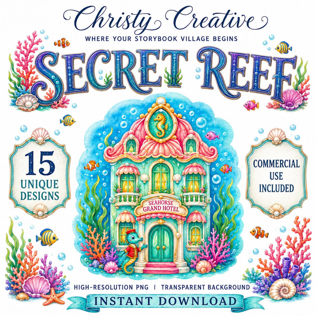 Underwater Village clipart bundle – image 1