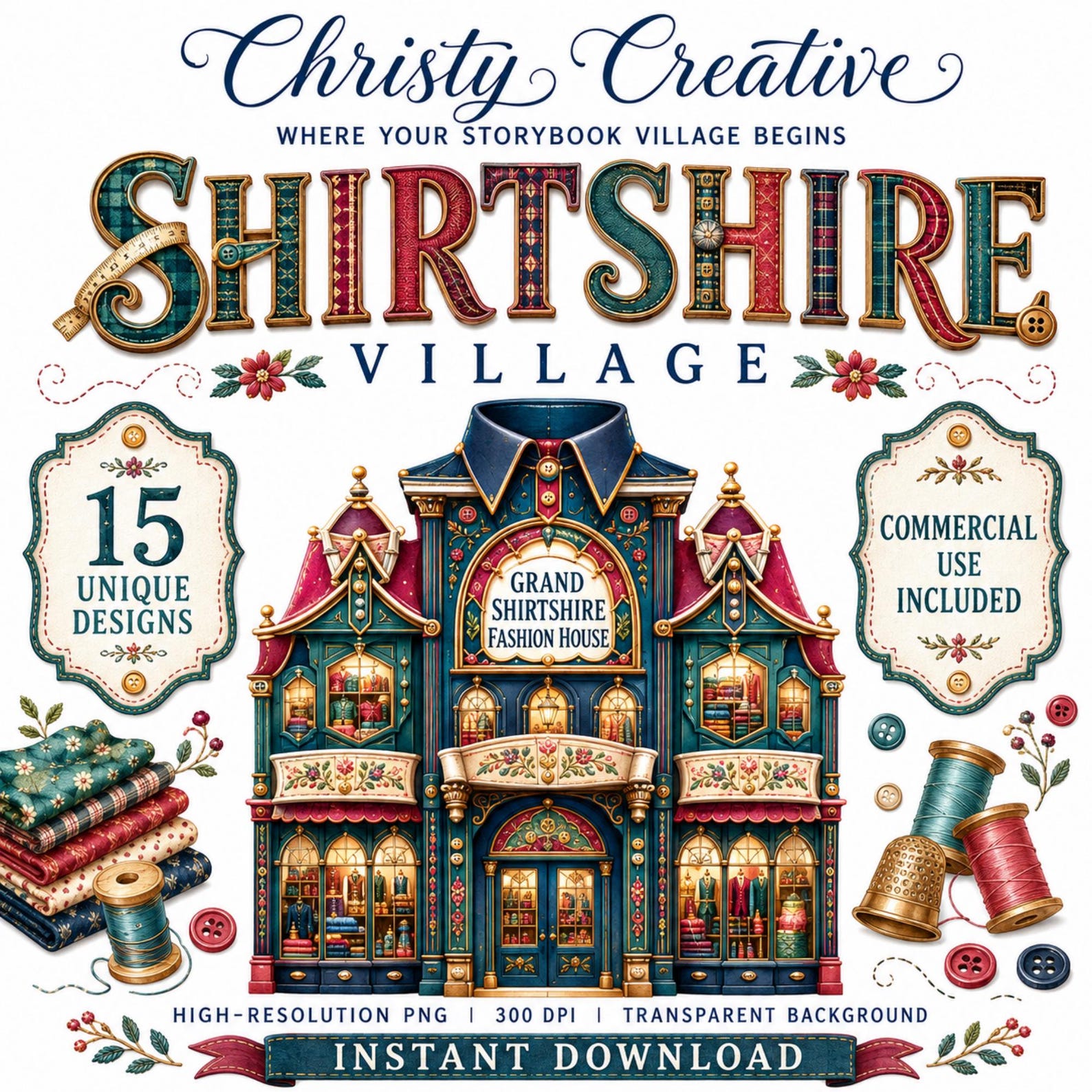 Shirt Village clipart bundle – image 1