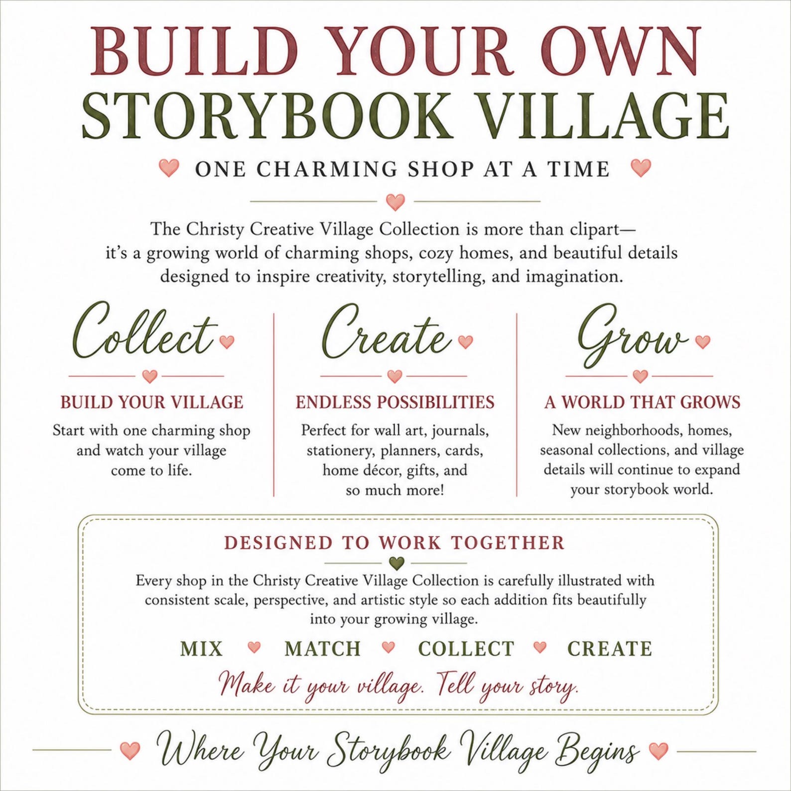 Whimsical Goose Village clipart bundle – image 10